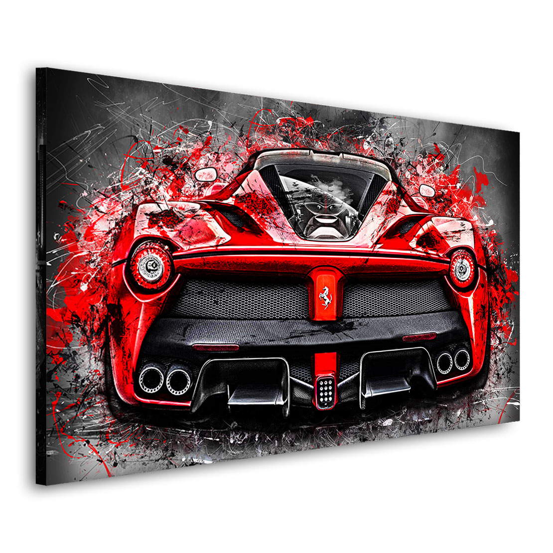 Auto Leinwandbild Ferrari La Ferrari Backside Abstrakt