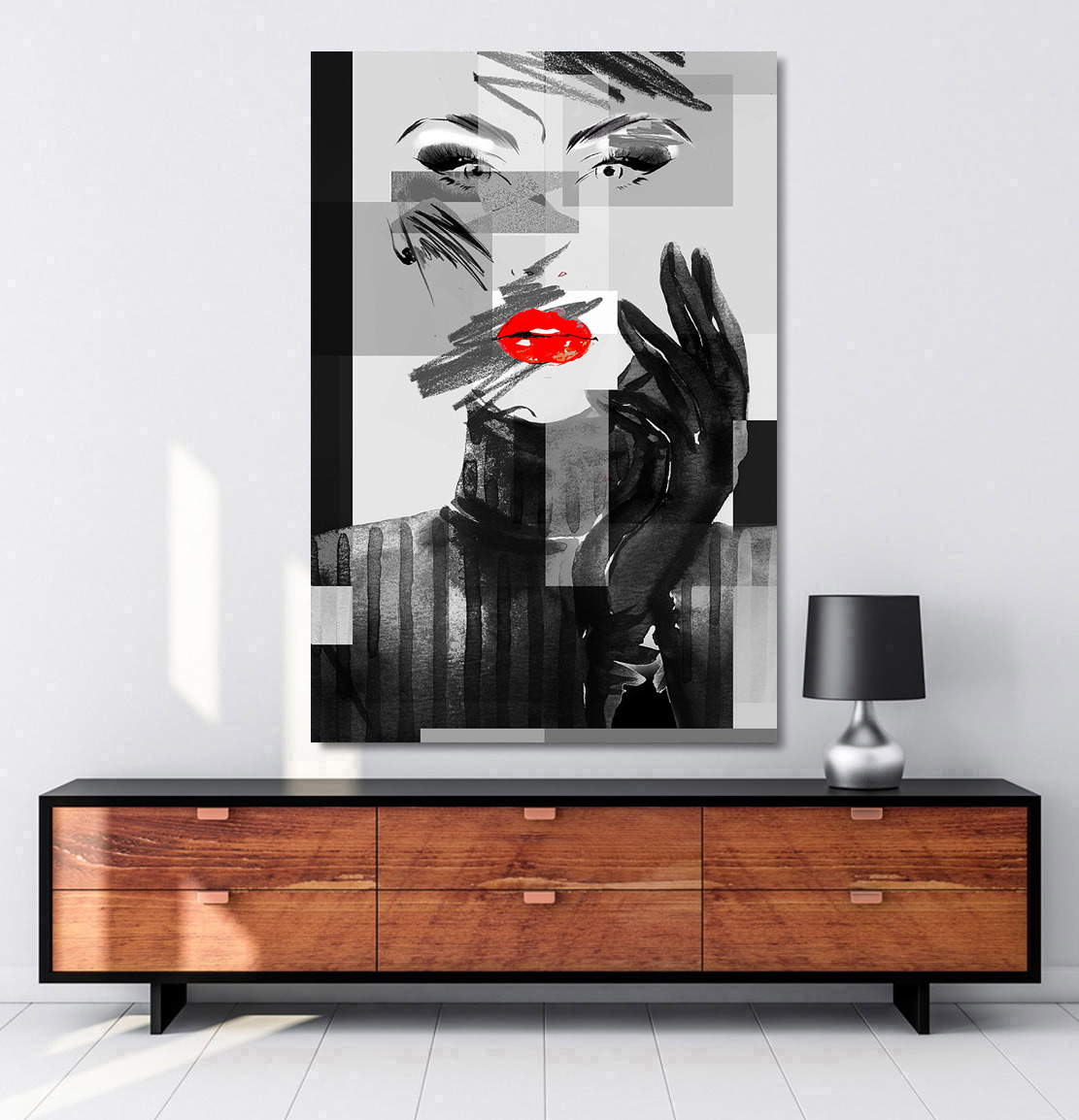 Wandbild Abstrakt Face
