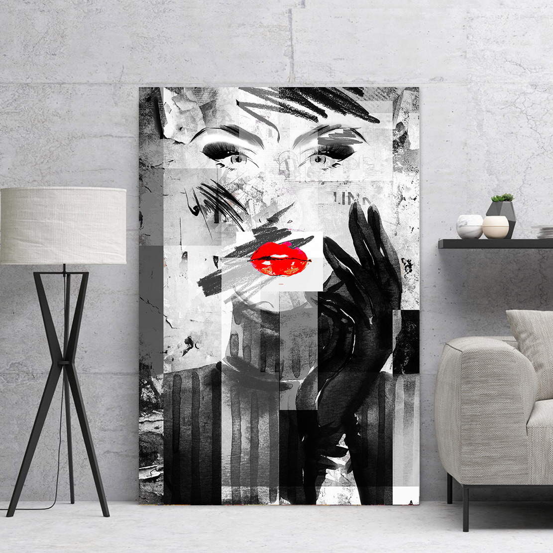 Wandbild Abstrakt Face