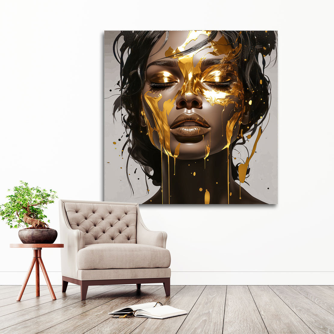 Wandbild Beauty Liquid Gold