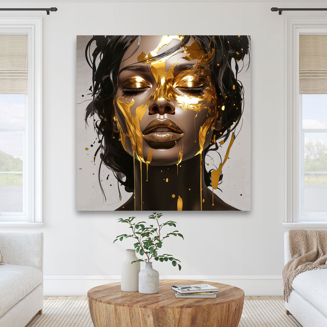 Wandbild Beauty Liquid Gold