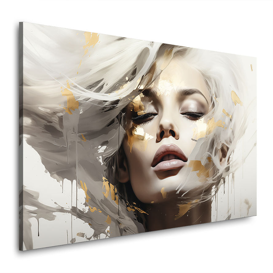 Wandbild Abstrakt Beauty Gold Face