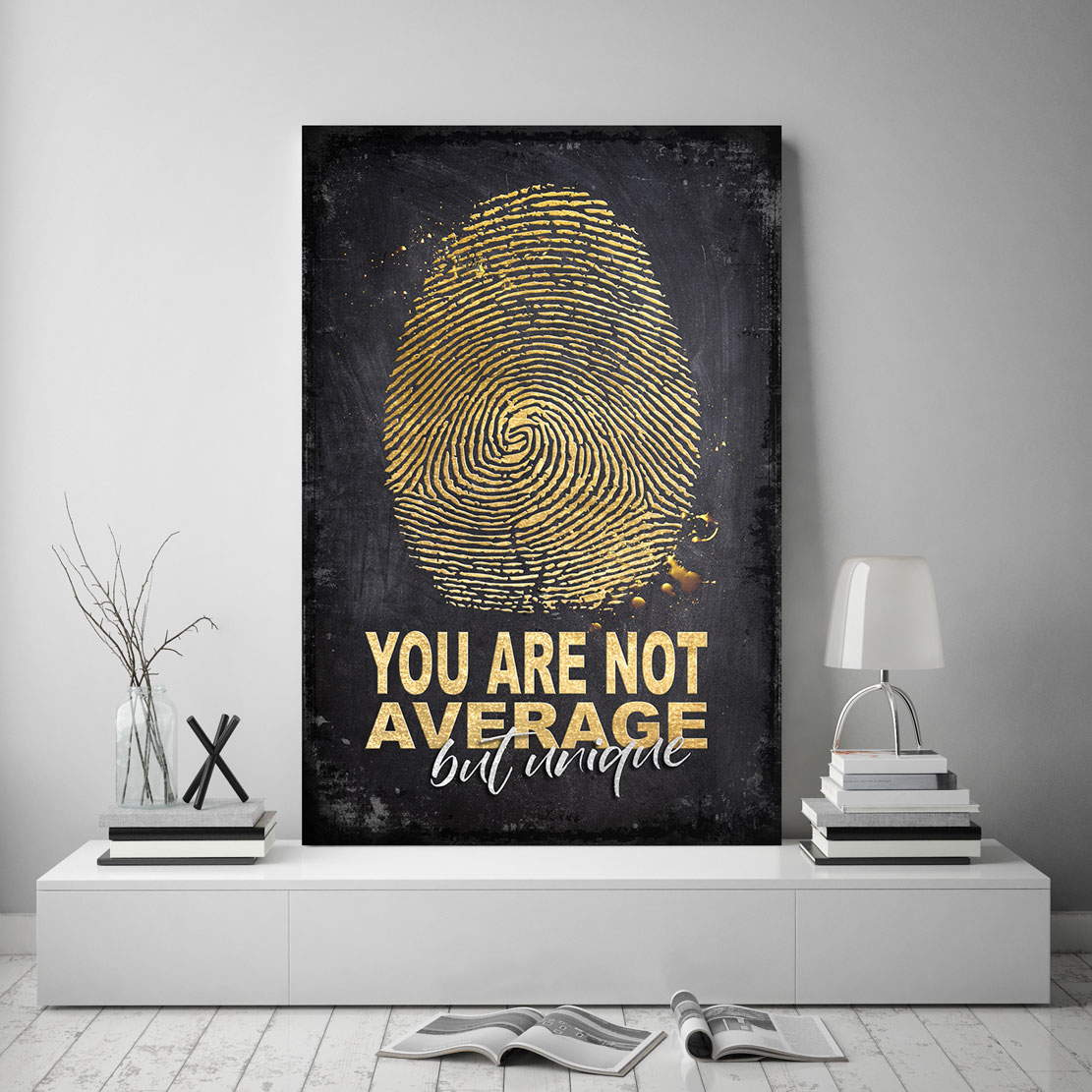 Wandbild Leinwandbild Motivation Einzigartig