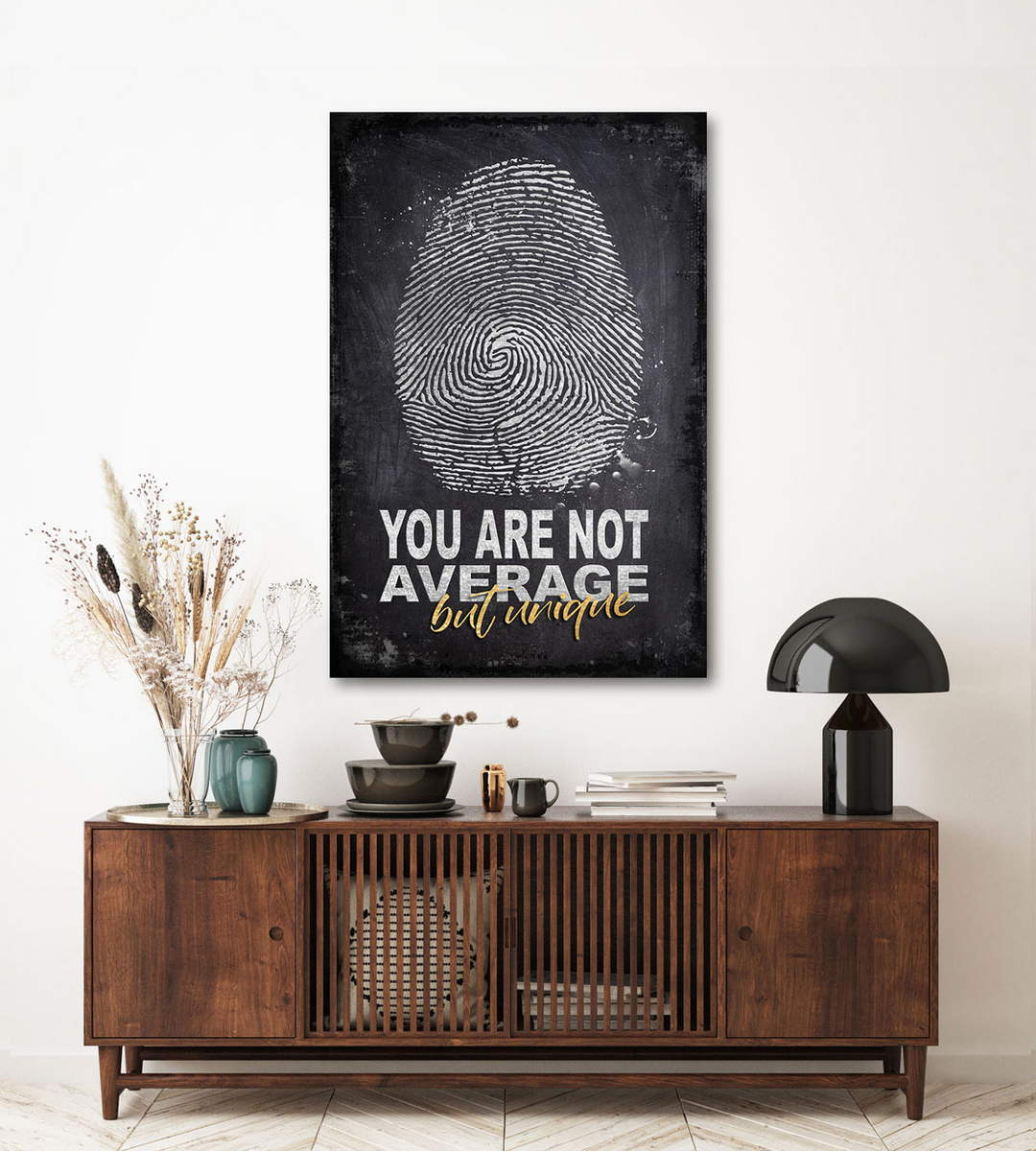 Wandbild Leinwandbild Motivation Einzigartig Silver