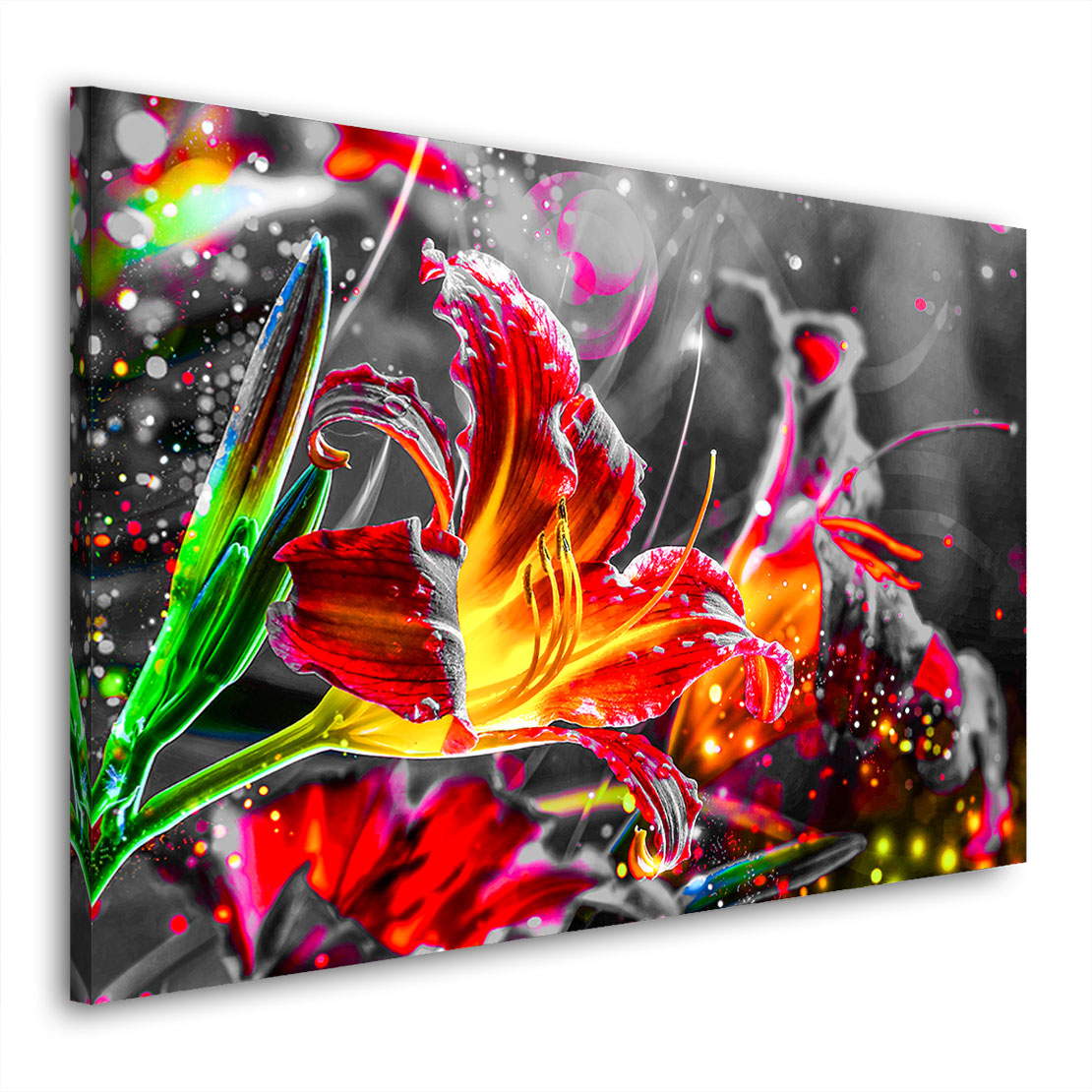 Wandbild Leinwandbild Lilien Abstrakt Style