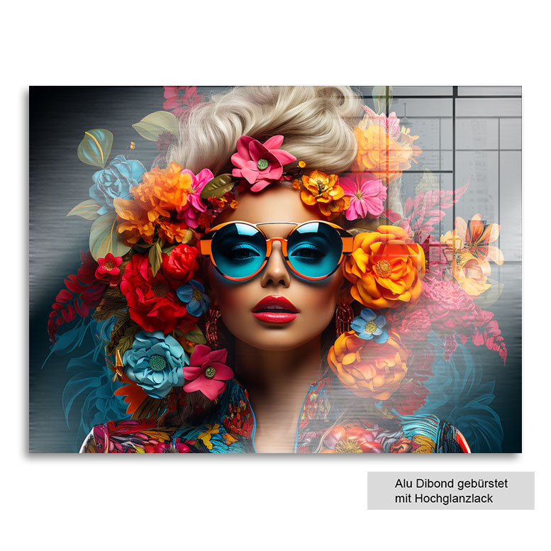 Modernes Wandbild Flower Power Color Style