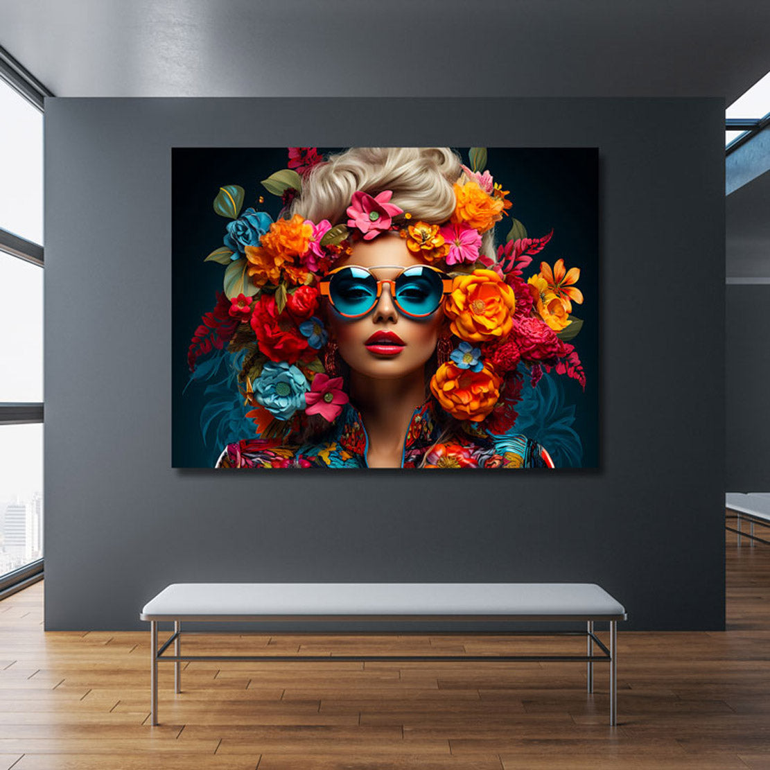 Modernes Wandbild Flower Power Color Style