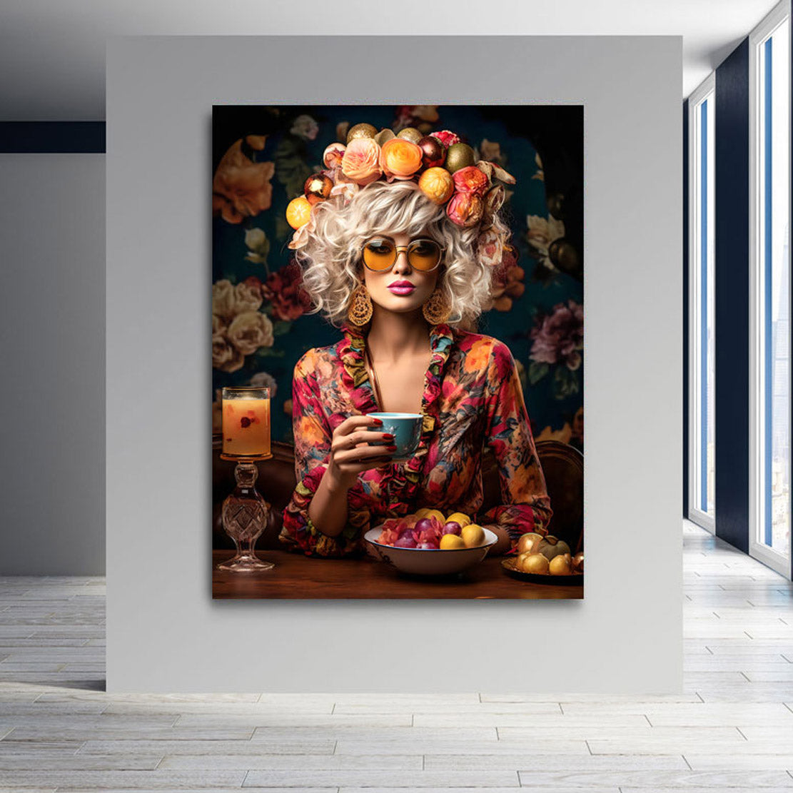 Modernes Wandbild Flower Bohemian Style