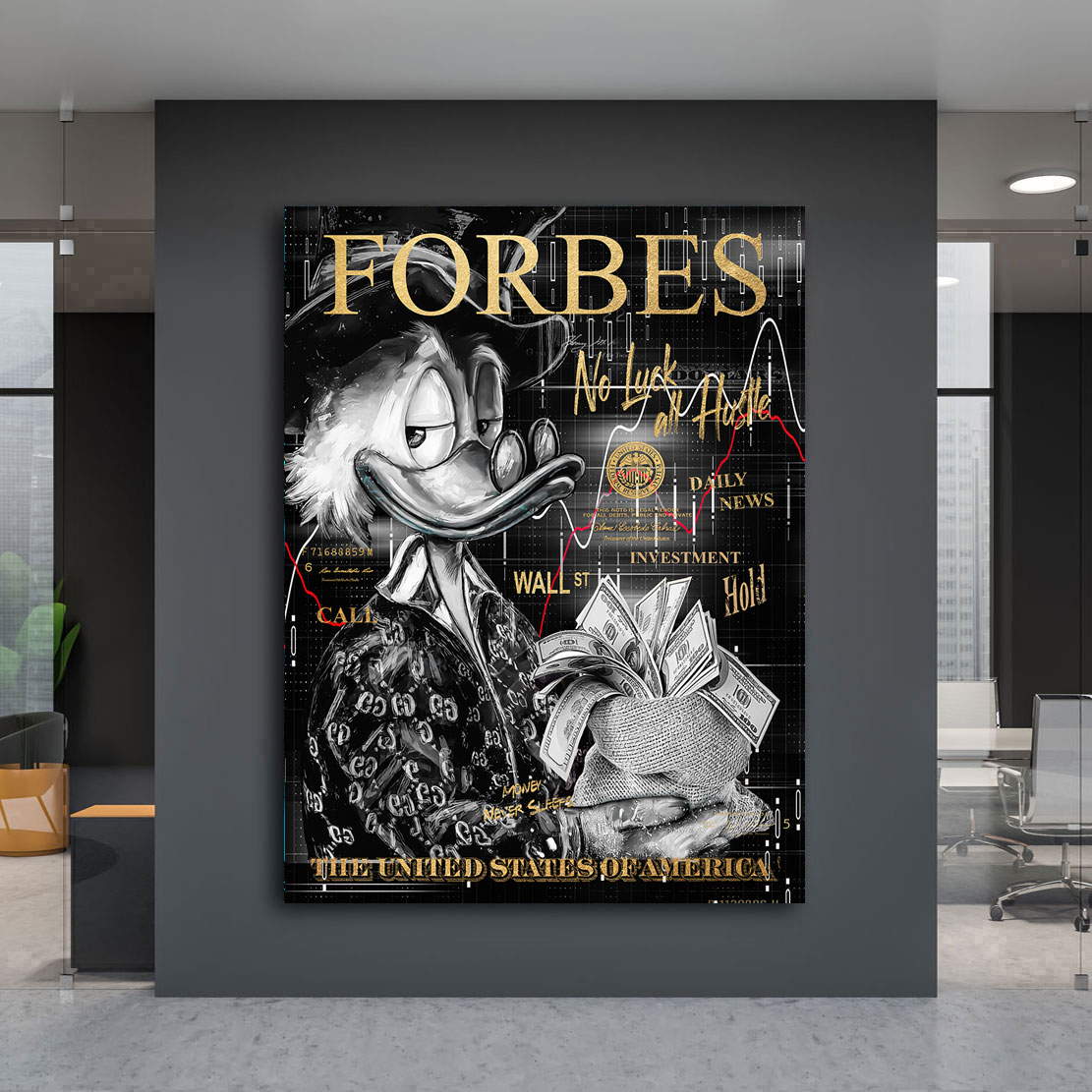 Leinwandbild Dagobert Forbes Pop Art Black Style