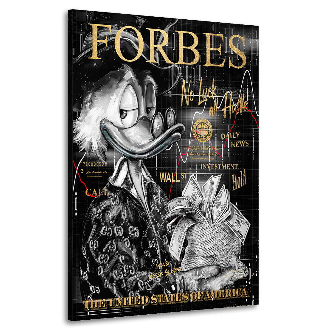 Leinwandbild Dagobert Forbes Pop Art Black Style