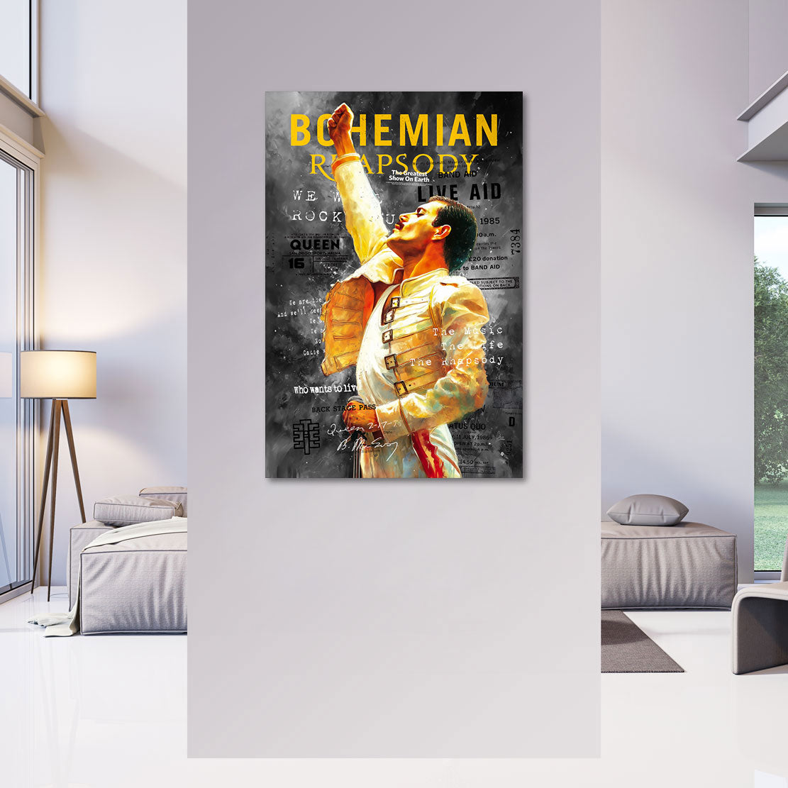 Queen Freddy Mercury Wandbild