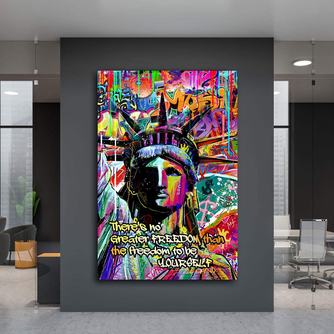 Wandbild Leinwandbild Freiheitsstatue Pop Art Style