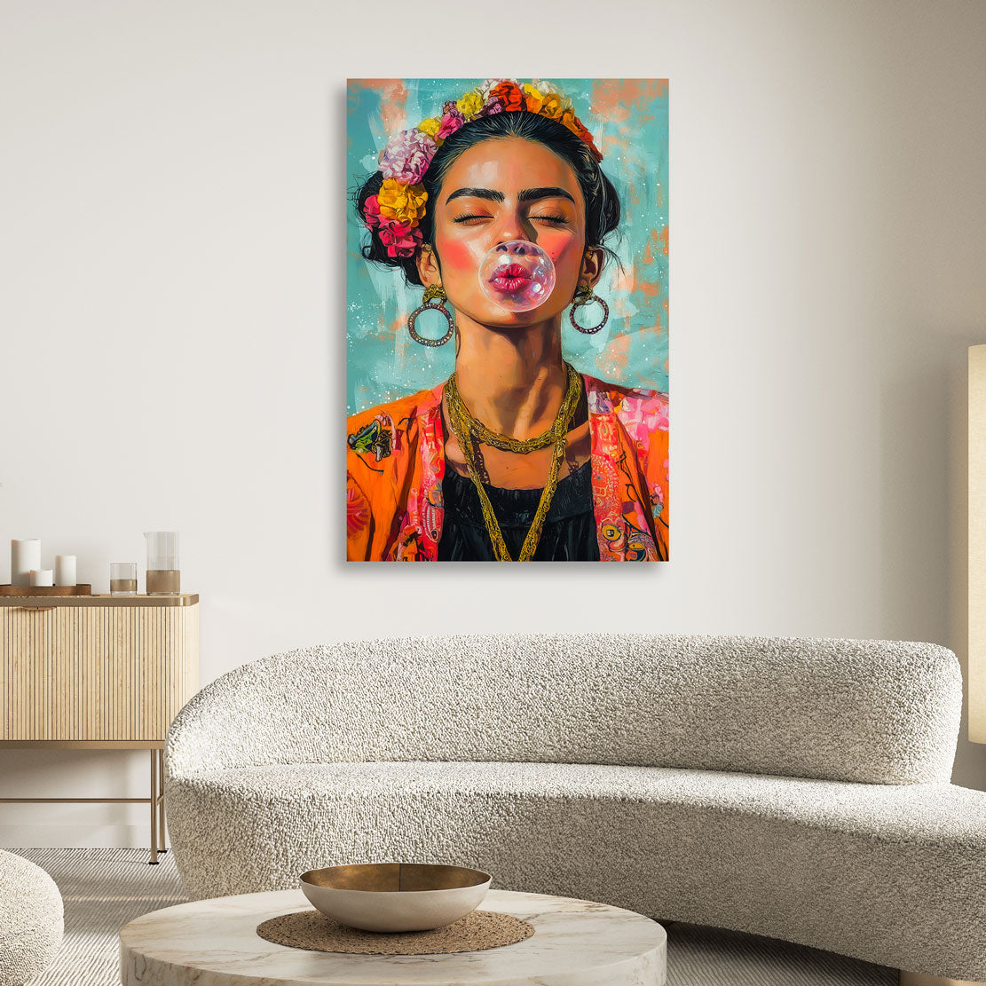 Frida Kahlo Chic Chewing Wandbild
