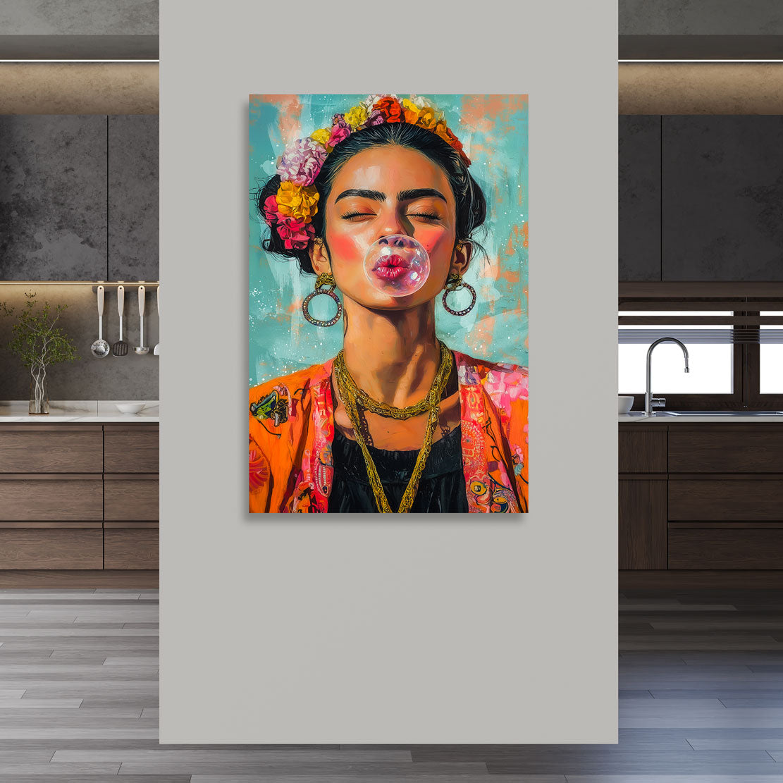 Frida Kahlo Chic Chewing Wandbild