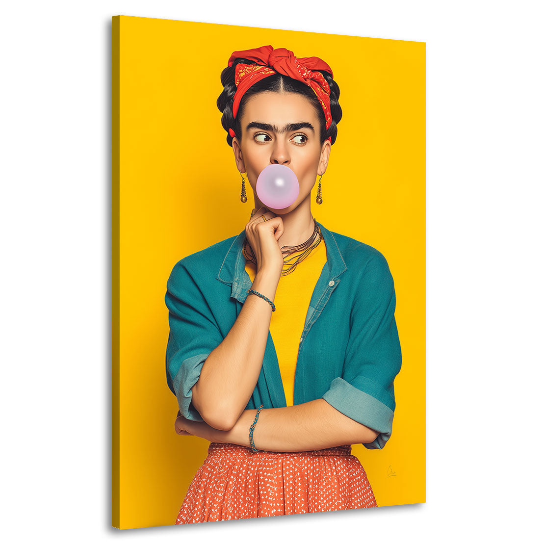 Frida Kahlo Pop Essence Wandbild