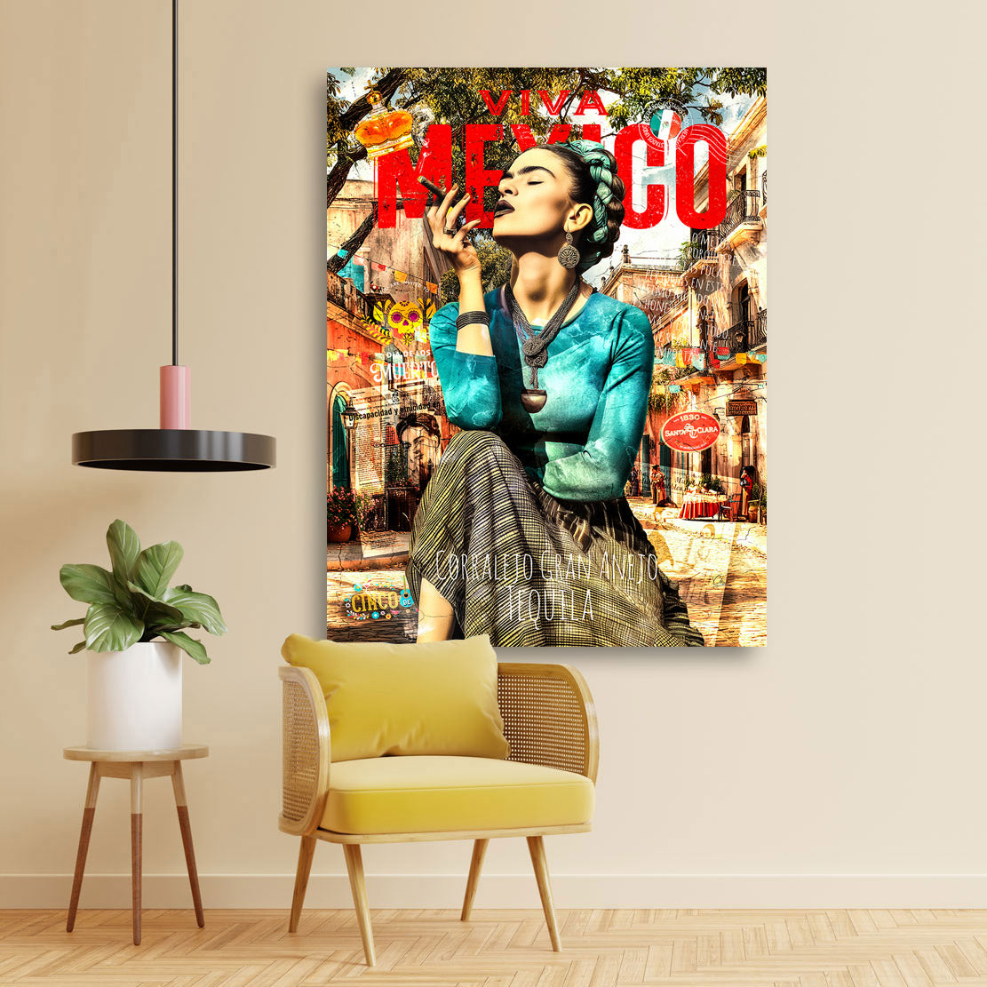 Frida Viva Mexico Wandbild