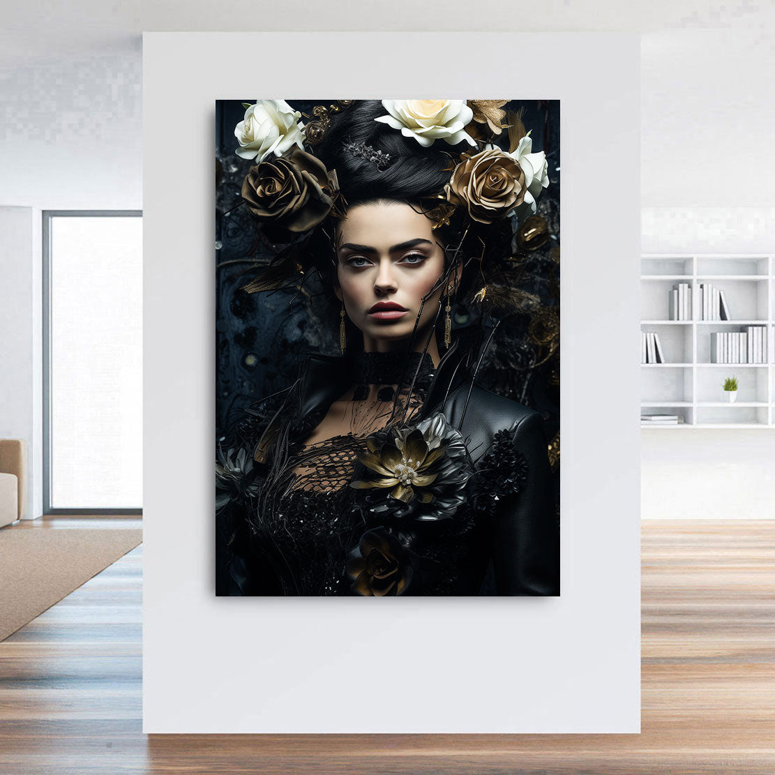 Wandbild Frida Kahlo Dark Style