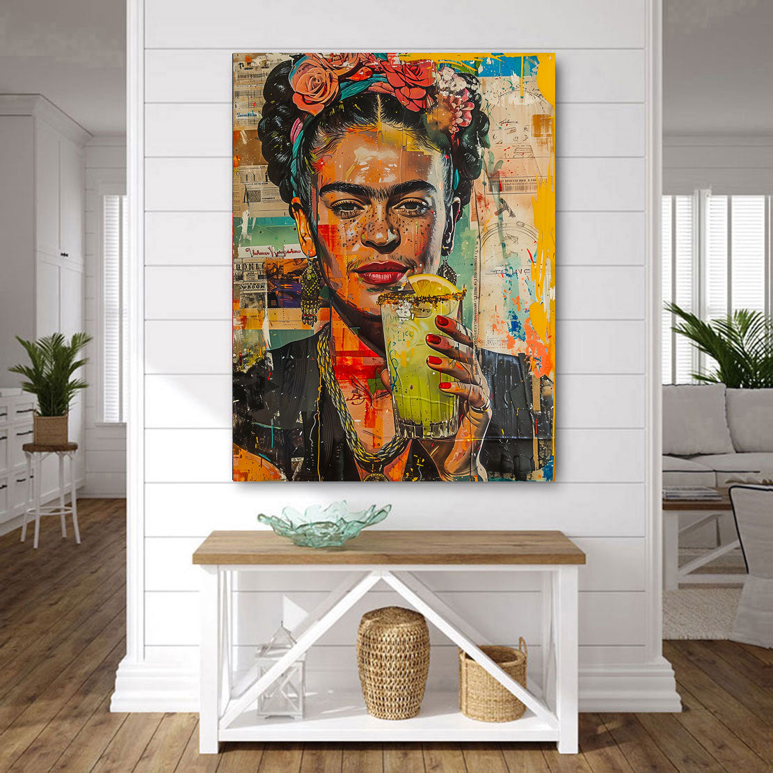 Wandbild Frida Kahlo Abstrakt