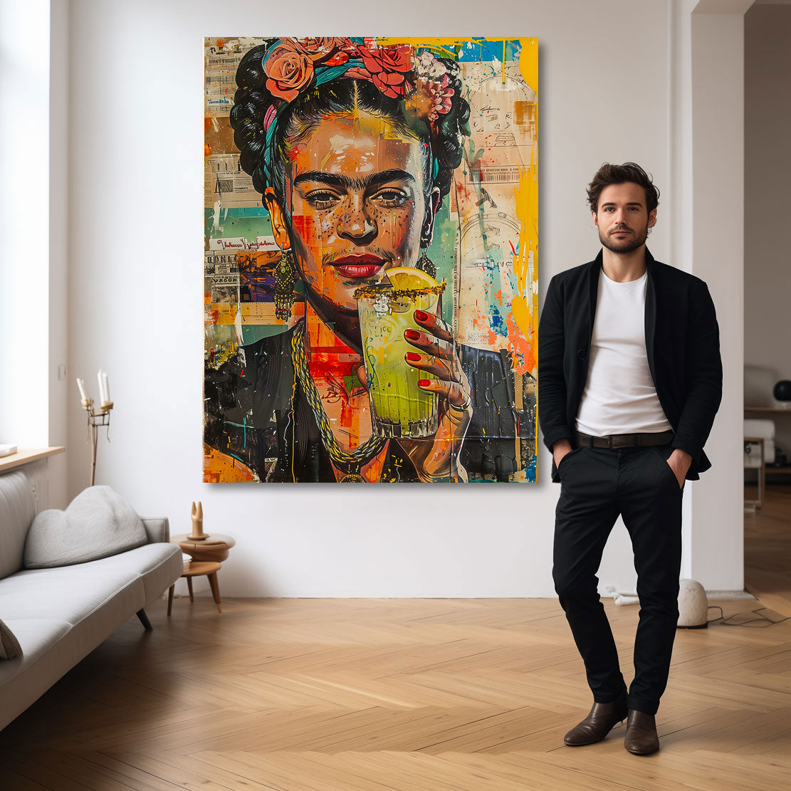 Wandbild Frida Kahlo Abstrakt