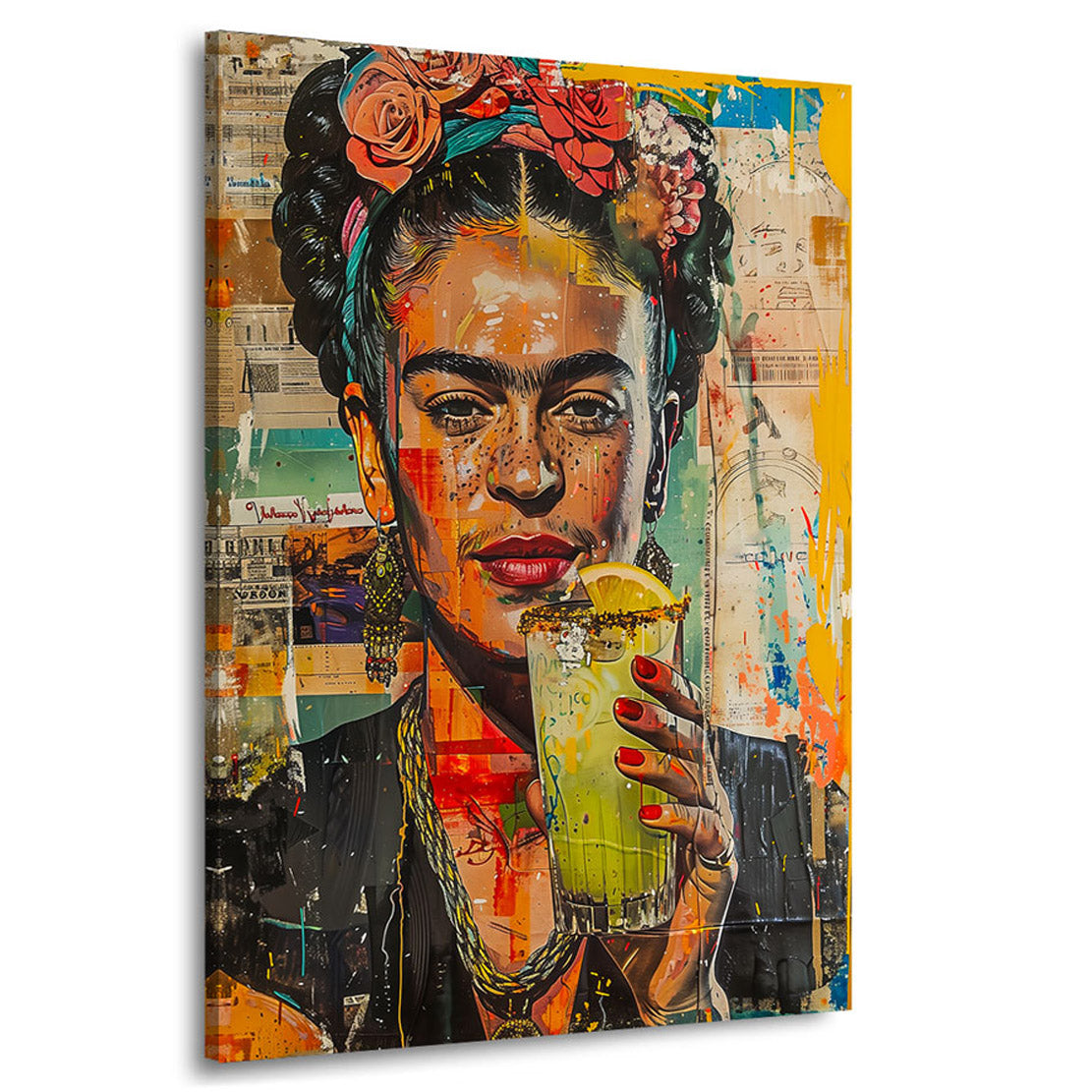 Wandbild Frida Kahlo Abstrakt