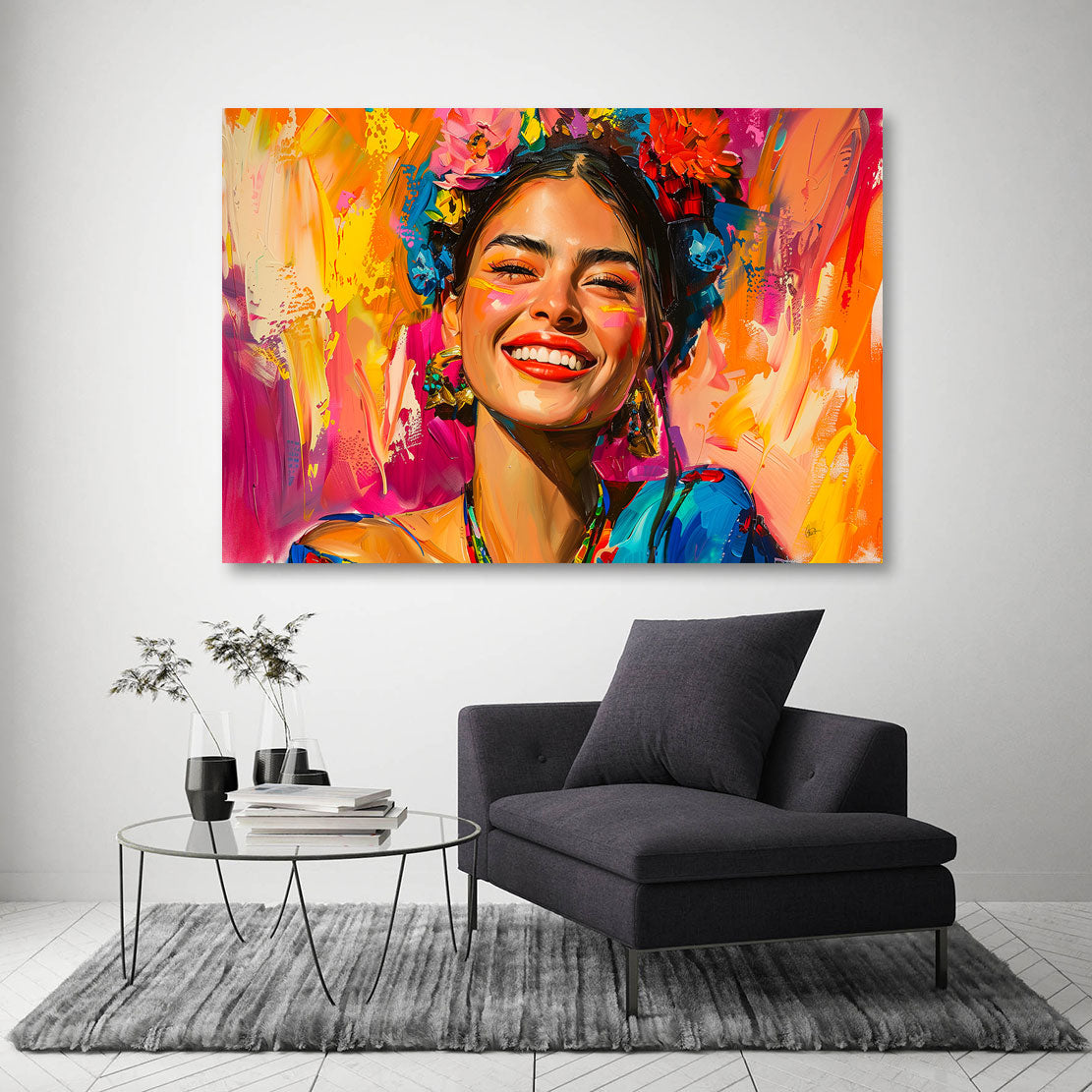 Wandbild Keep Smiling Frida
