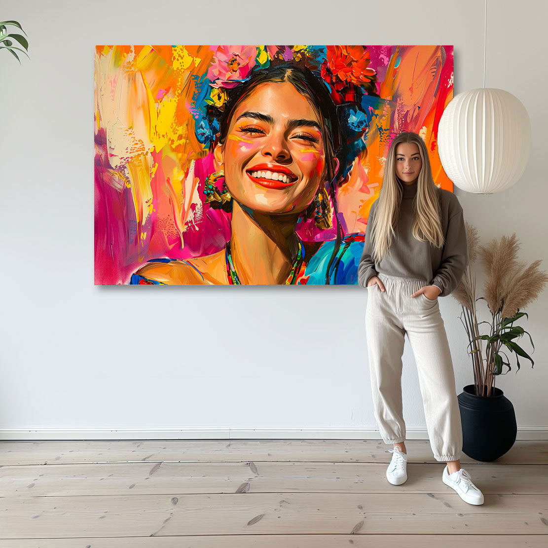 Wandbild Keep Smiling Frida