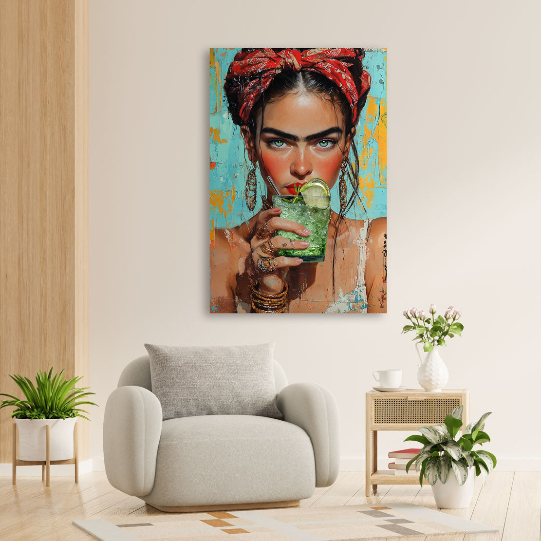 Frida Kahlo Iconic Drink Wandbild