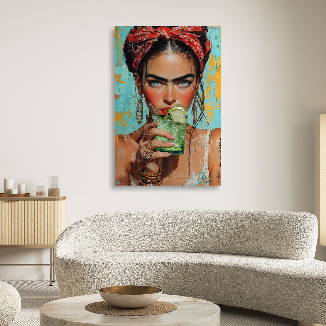 Frida Kahlo Iconic Drink Wandbild