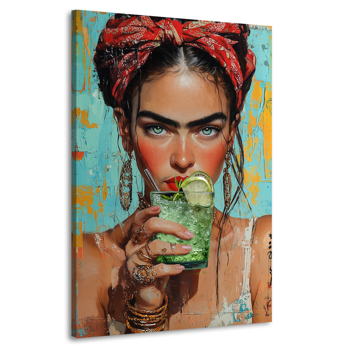 Frida Kahlo Iconic Drink Wandbild