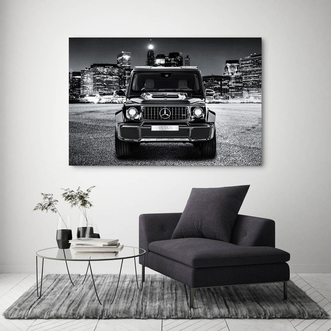 Auto Leinwandbild Mercedes G63 Black