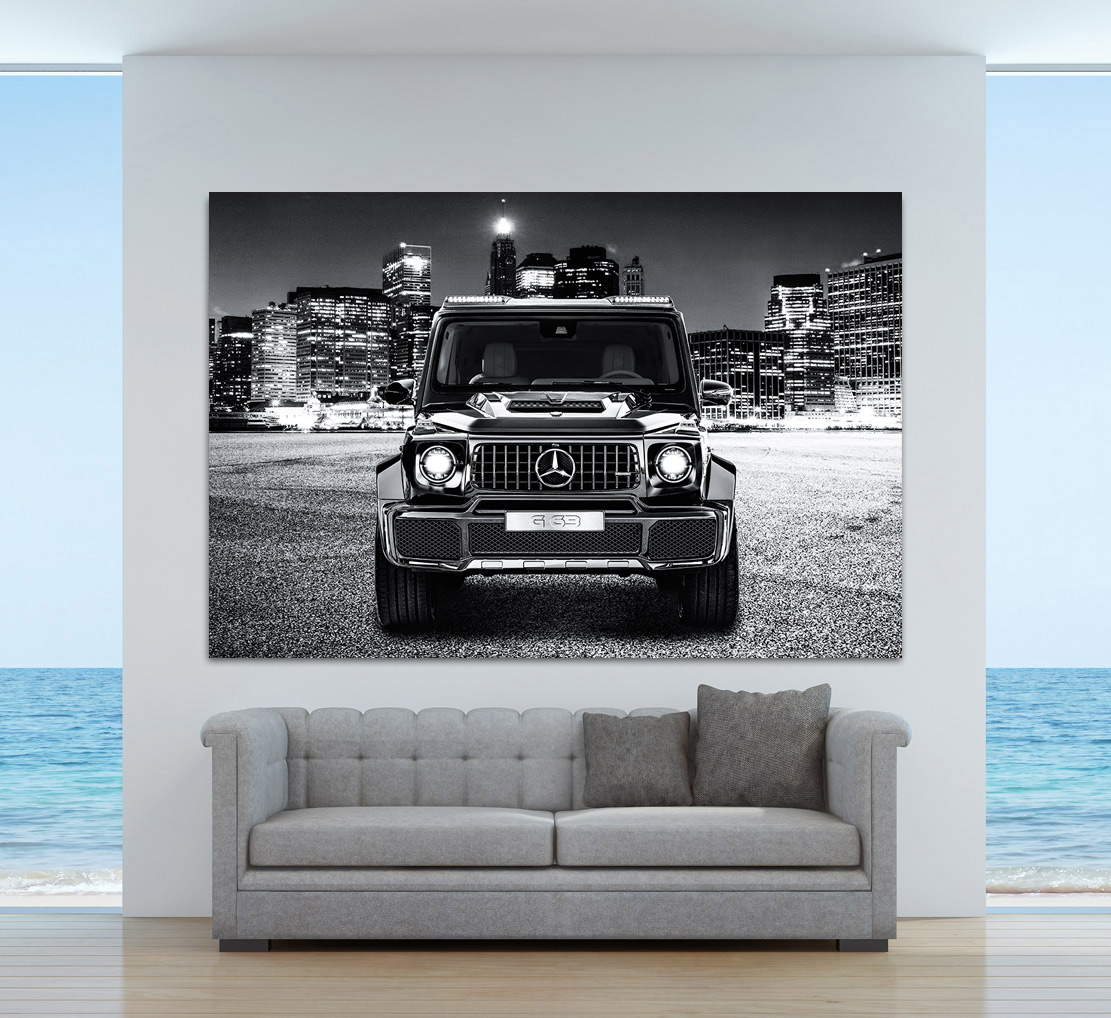 Auto Leinwandbild Mercedes G63 Black