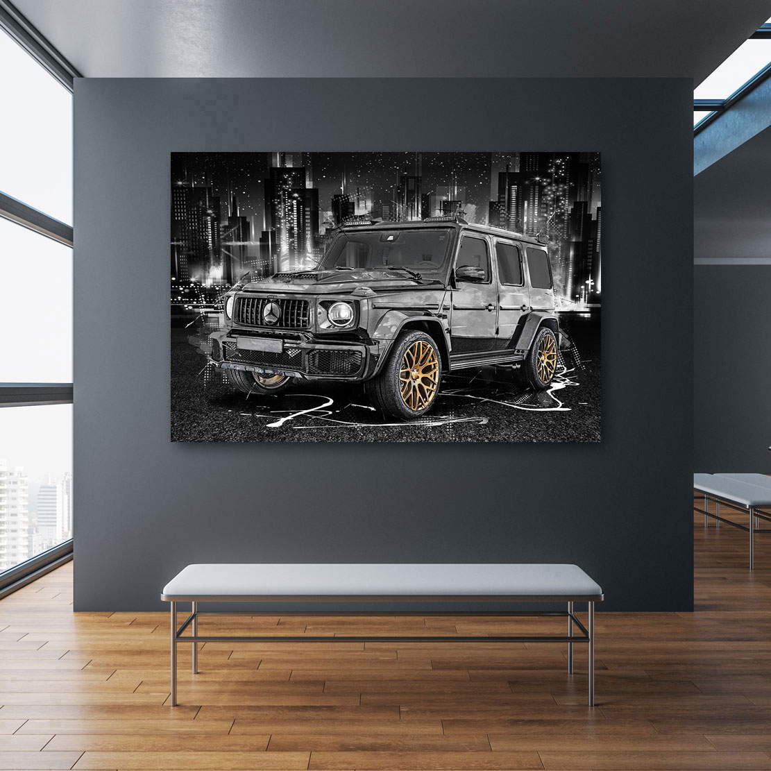 Auto Leinwandbild Mercedes G63 Black Style