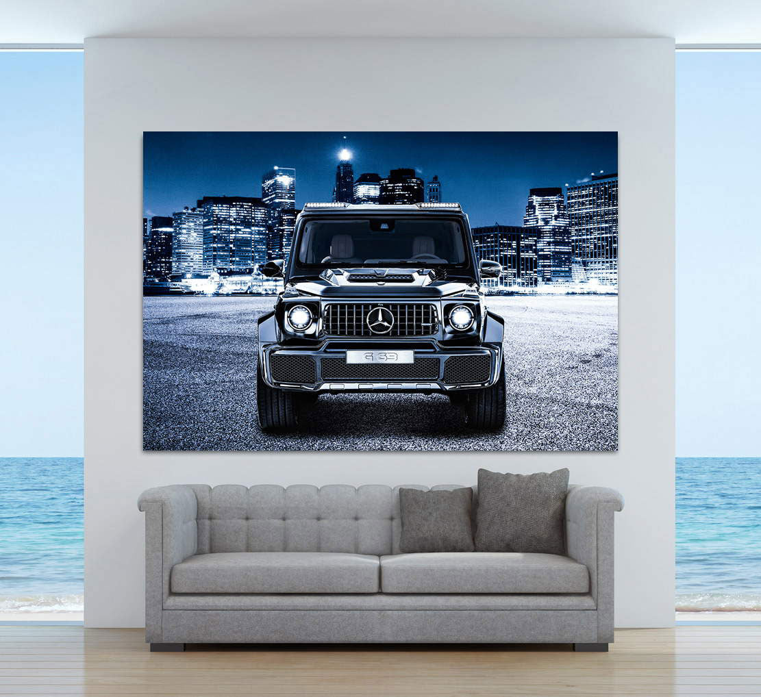 Auto Leinwandbild Mercedes G63 Midnightblue