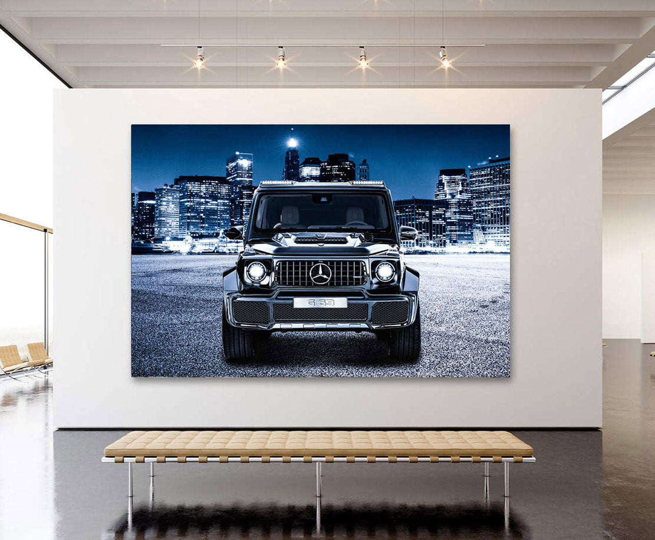 Auto Leinwandbild Mercedes G63 Midnightblue
