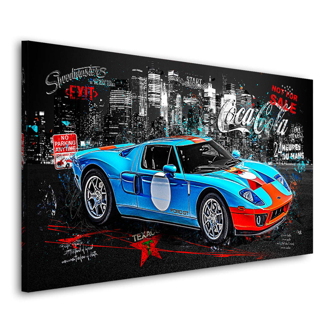 Auto Leinwandbild Ford GT40 Pop Art Style