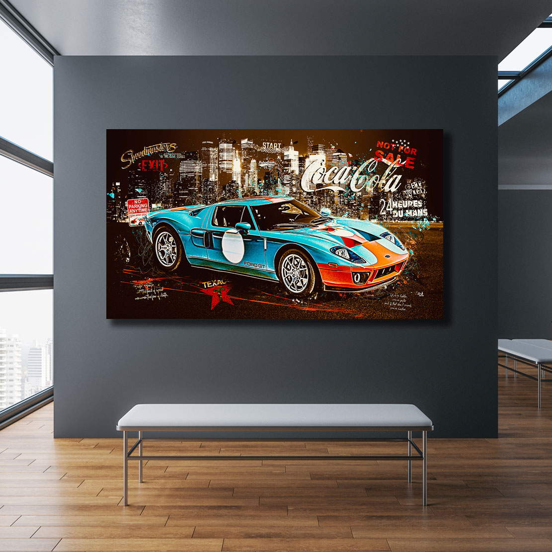 Auto Leinwandbild Ford GT40 Vintage Style