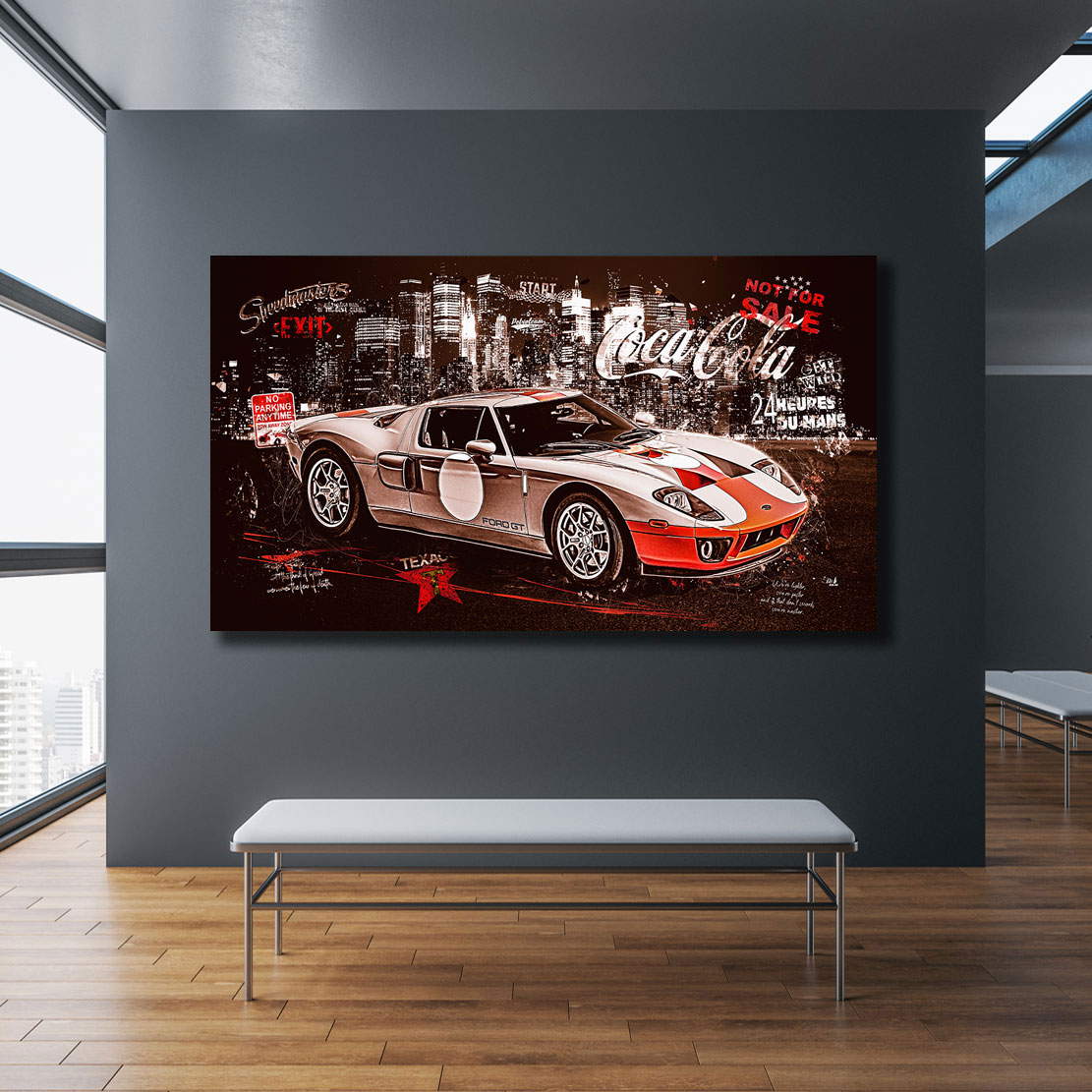 Auto Leinwandbild Ford GT40 Retro Style