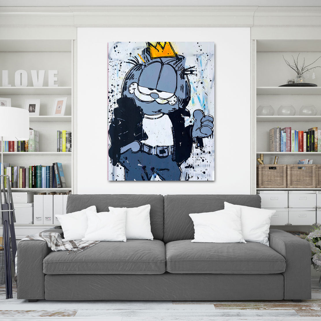 Street Art Wandbild Garfield