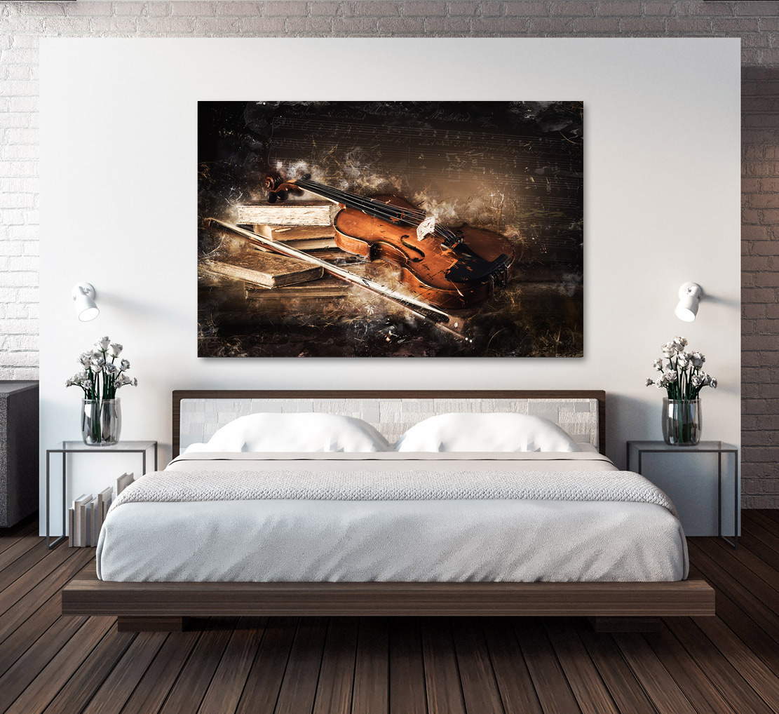 Wandbild Geige Abstrakt