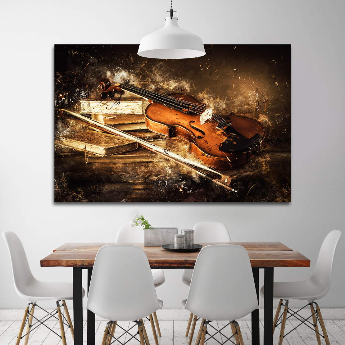 Wandbild Leinwandbild Geige Abstrakt Style
