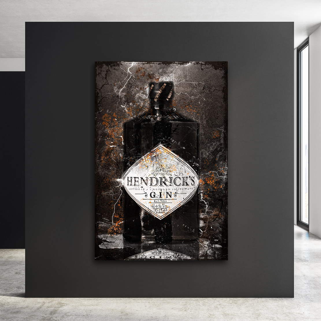 Wandbild Leinwandbild Gin Abstrakt Retro