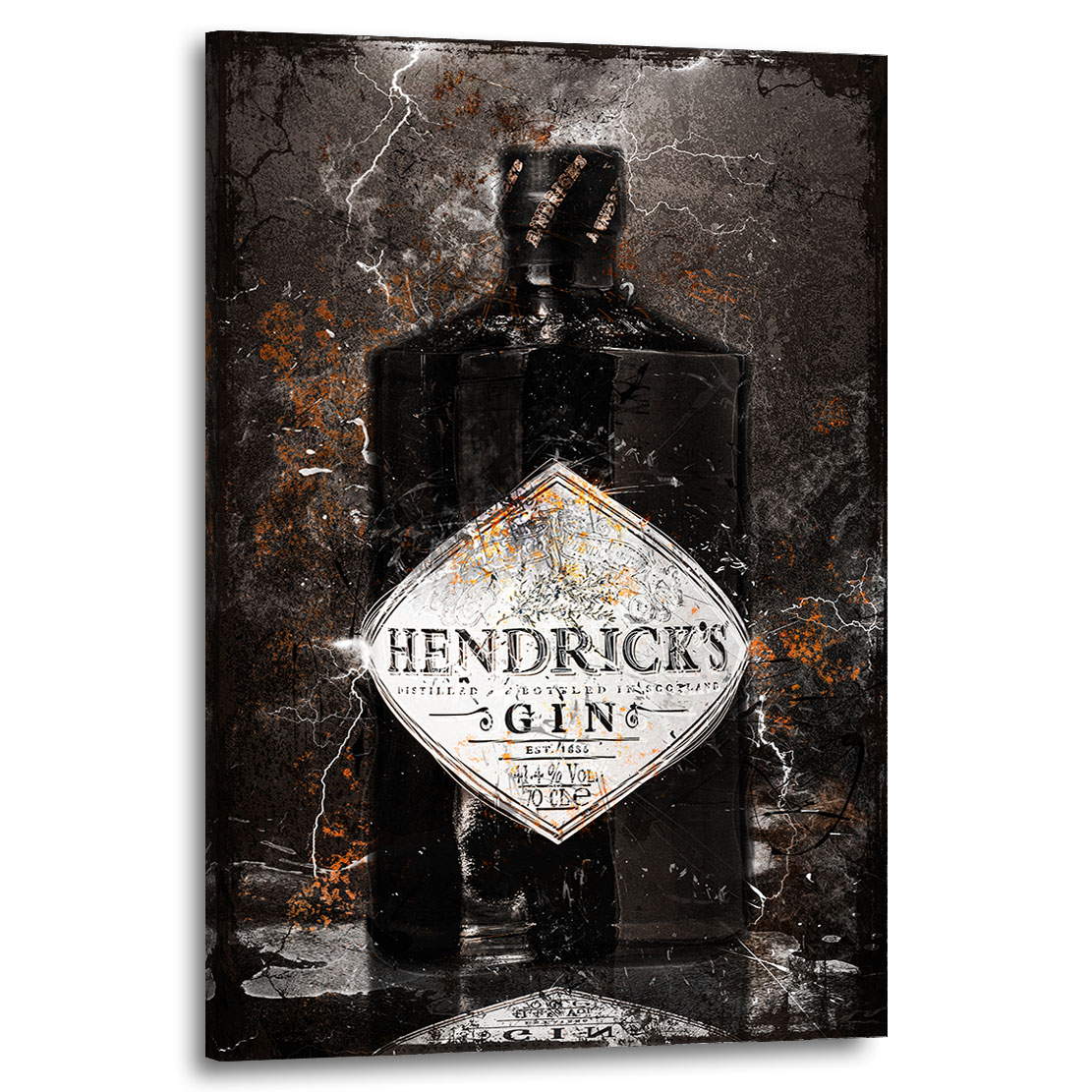 Wandbild Leinwandbild Gin Abstrakt Retro