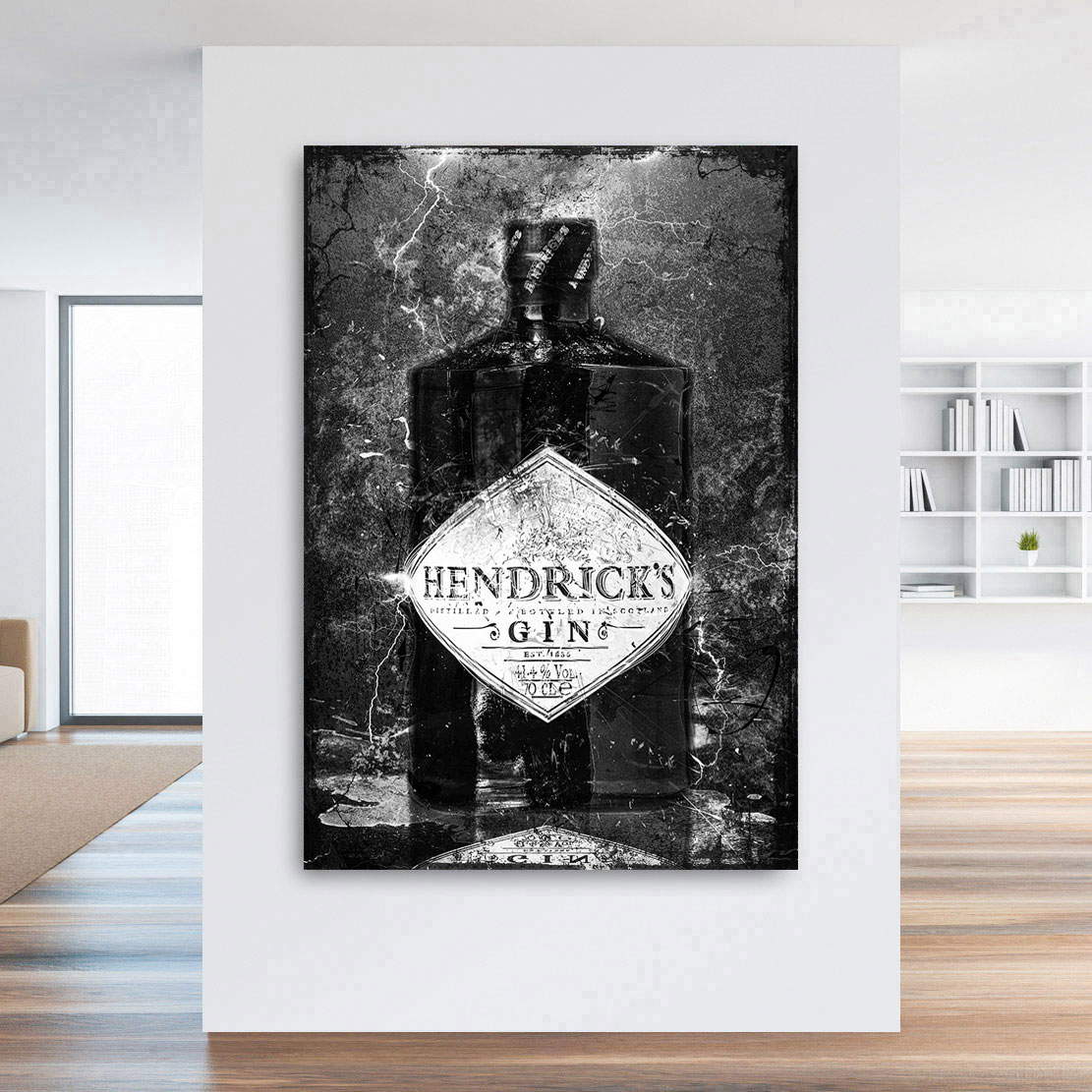 Wandbild Leinwandbild Gin Vintage Black Style