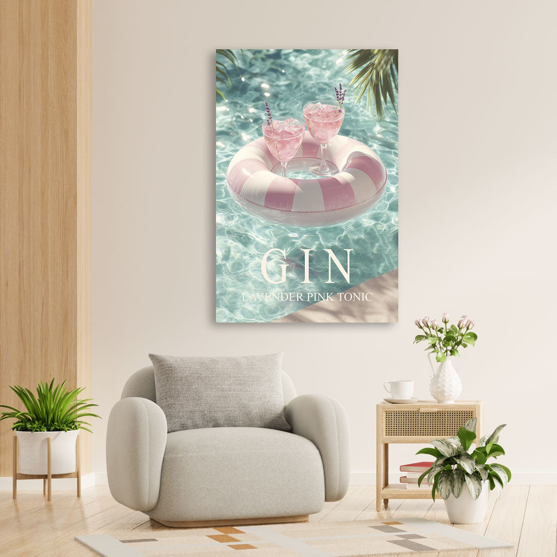 Gin Serenity Splash Wandbild