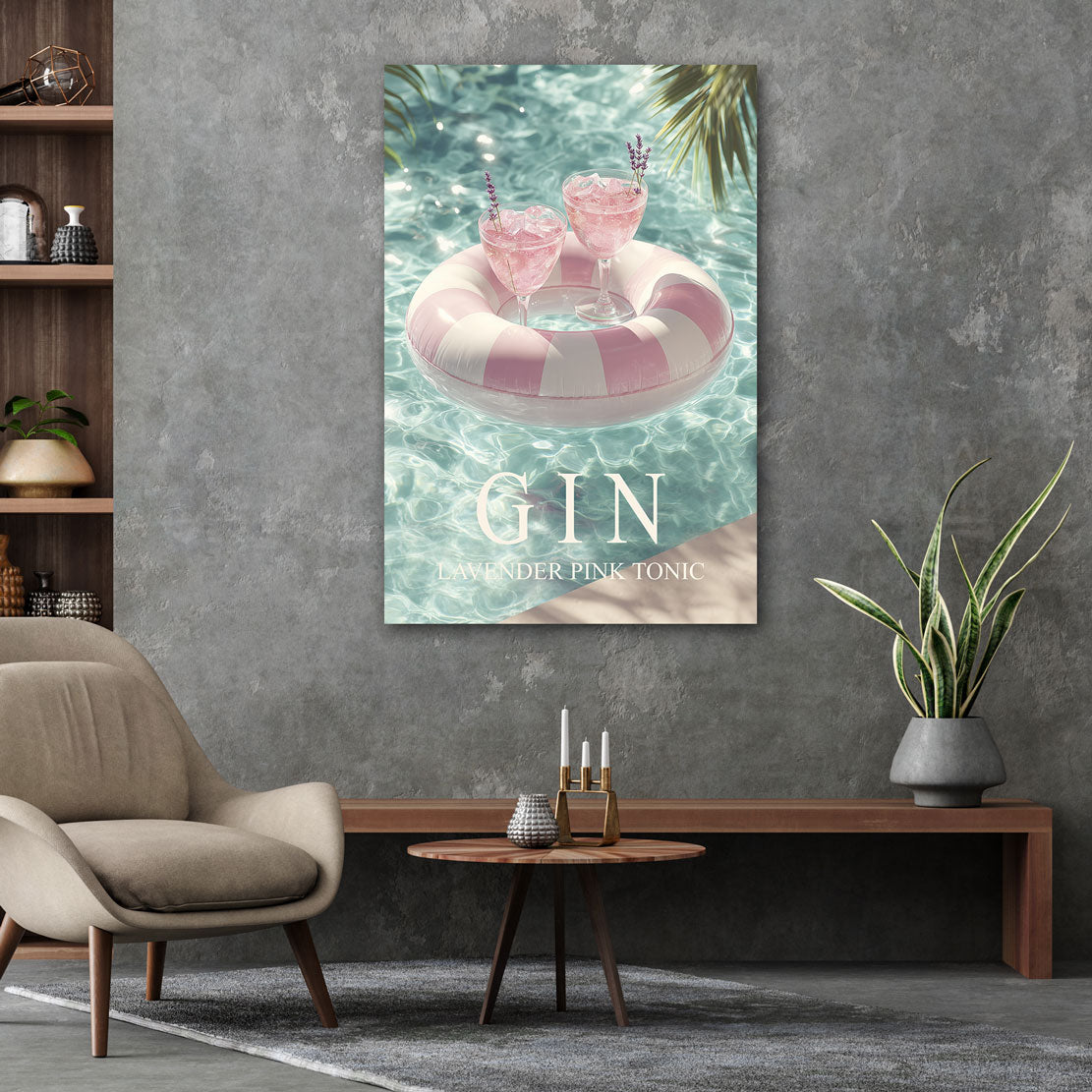 Gin Serenity Splash Wandbild