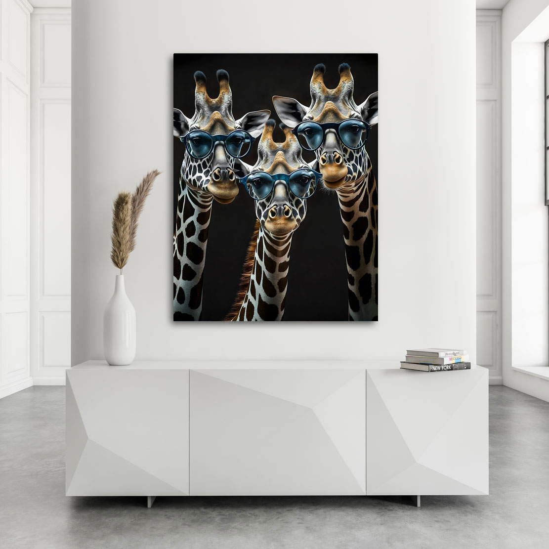 Leinwandbild Die drei Giraffen