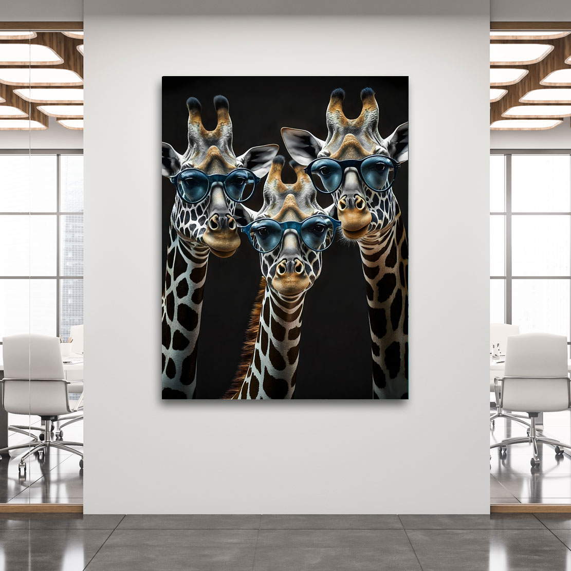 Leinwandbild Die drei Giraffen