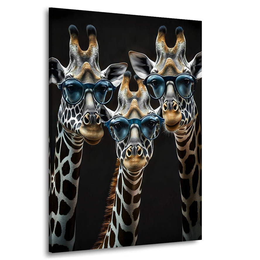 Leinwandbild Die drei Giraffen