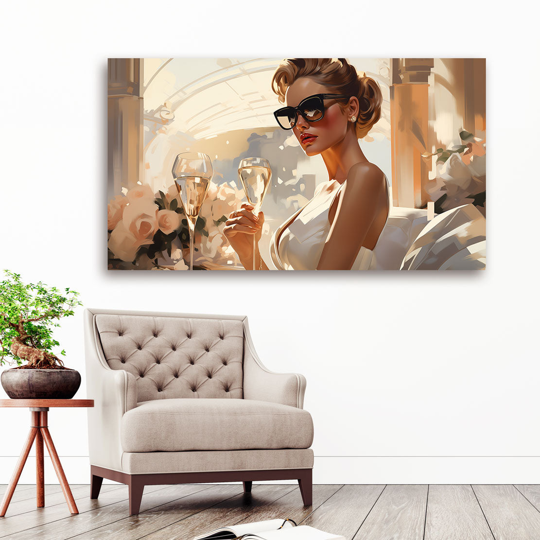 Wandbild Glamour Champagner