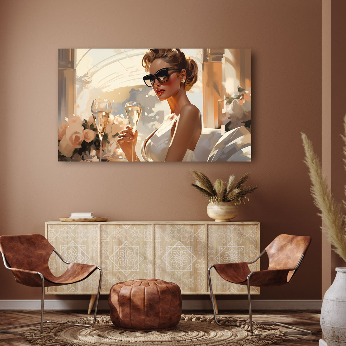 Wandbild Glamour Champagner